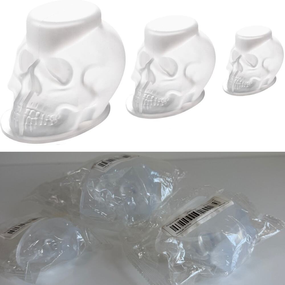 Skull Resin Molds Set of 3 Large Medium Small Silicone Skull Head Molds Craft